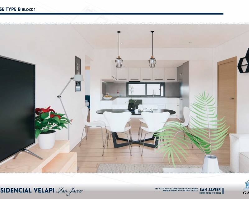 Appartement te koop in Costa Calida, Velapi´s woonkamer type B